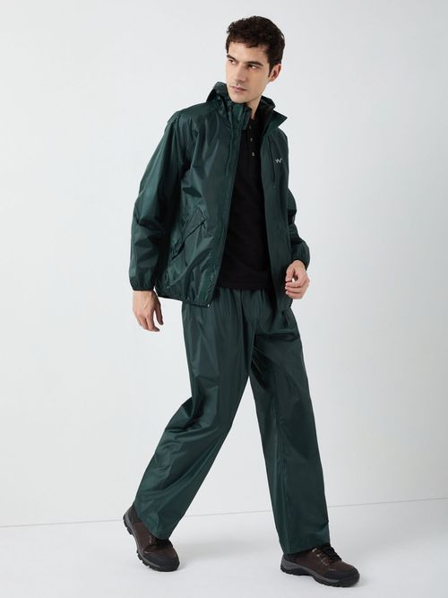 Buy Wildcraft Men Green Solid Rain Jacket with Pant (Set of 2) Online