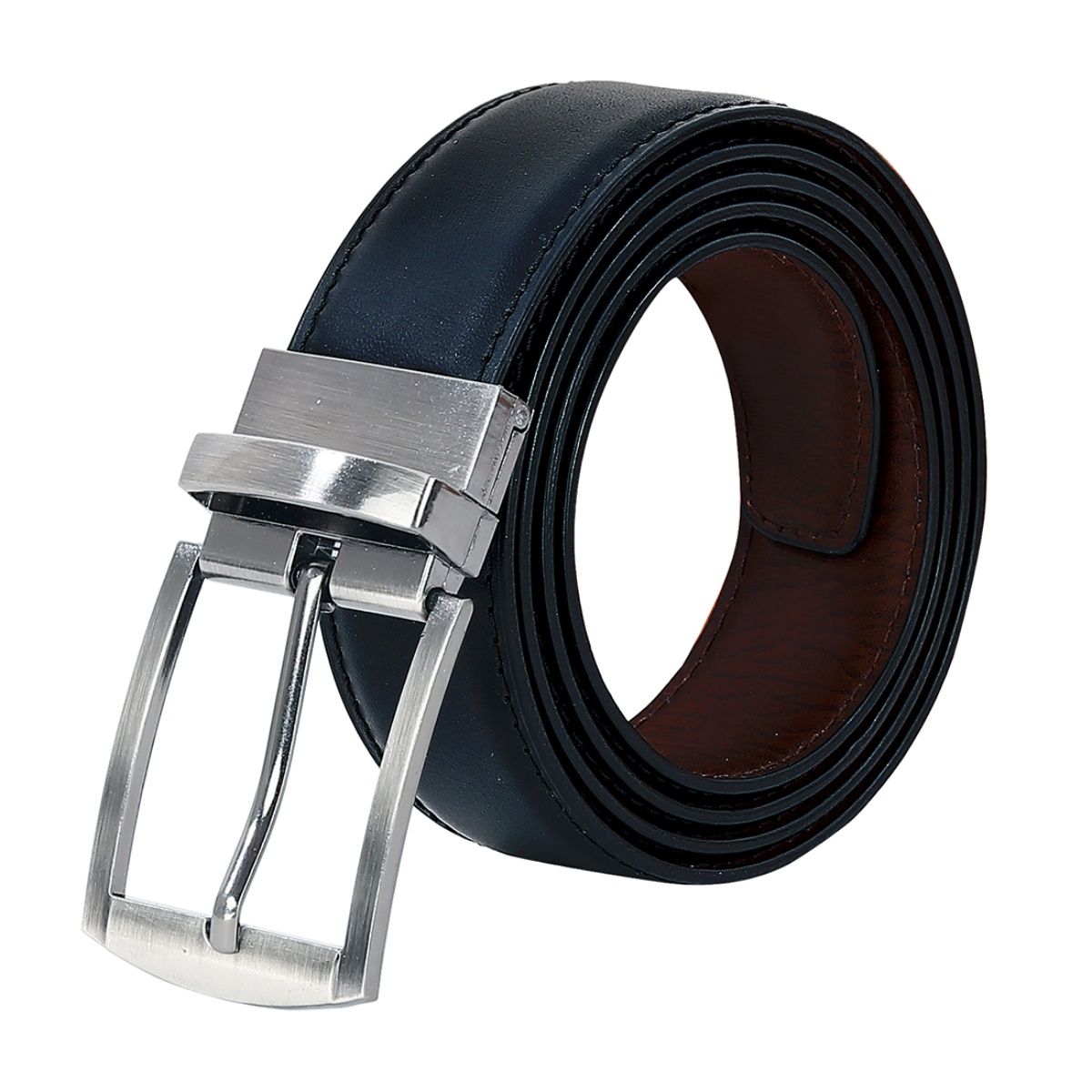 Leather World Men Solid Genuine Leather Belt