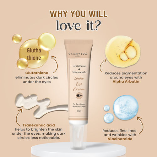 Buy Glamveda Glutathione & Niacinamide Under Eye Cream Online