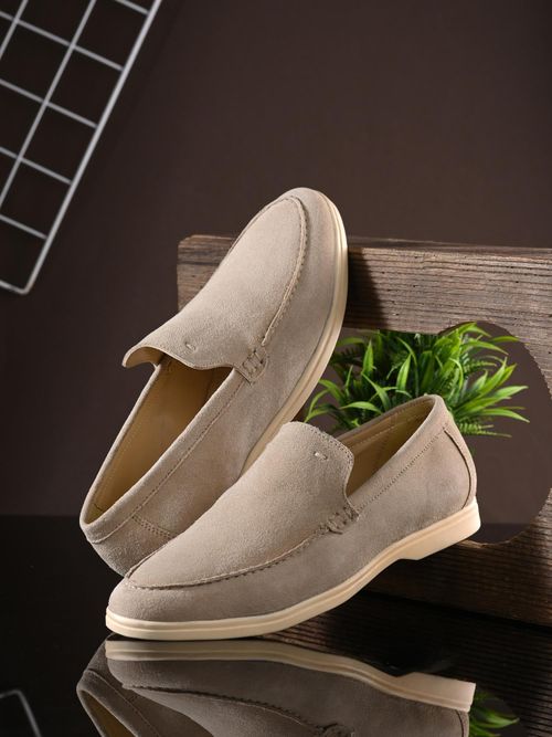 CARLO ROMANO Suede Leather Moccasin Loafer Shoes For Men