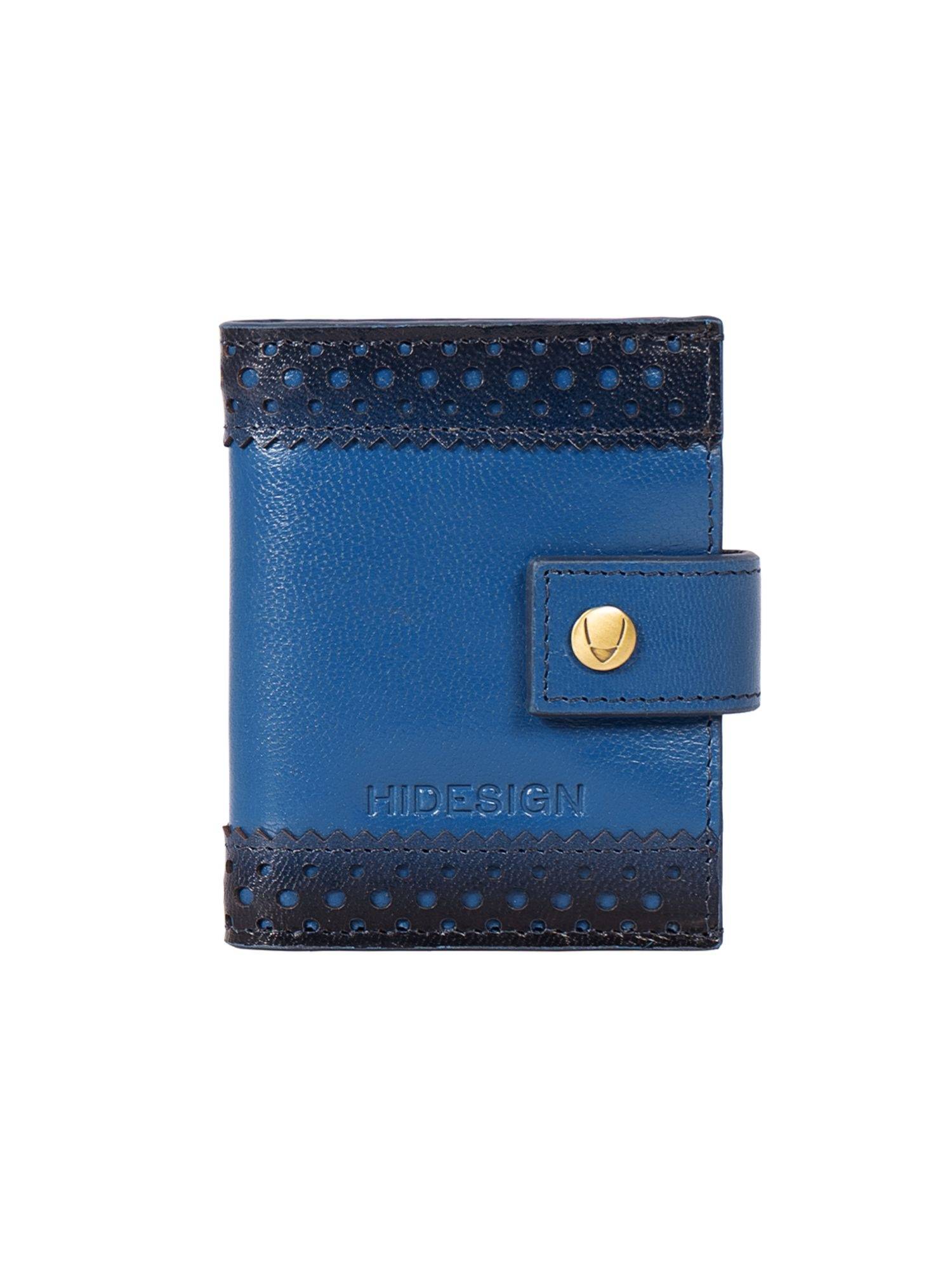 Hidesign Churro W1 Genuine Leather Women's Card Holder - Blue