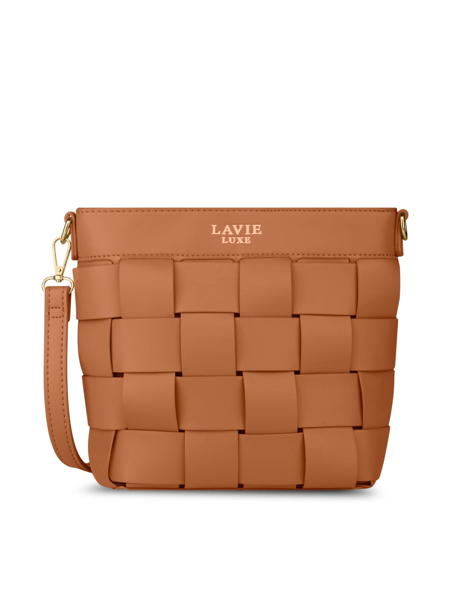 Lavie Luxe Women's Bot Elle Top Zip Sling Bag (Tan) (M)