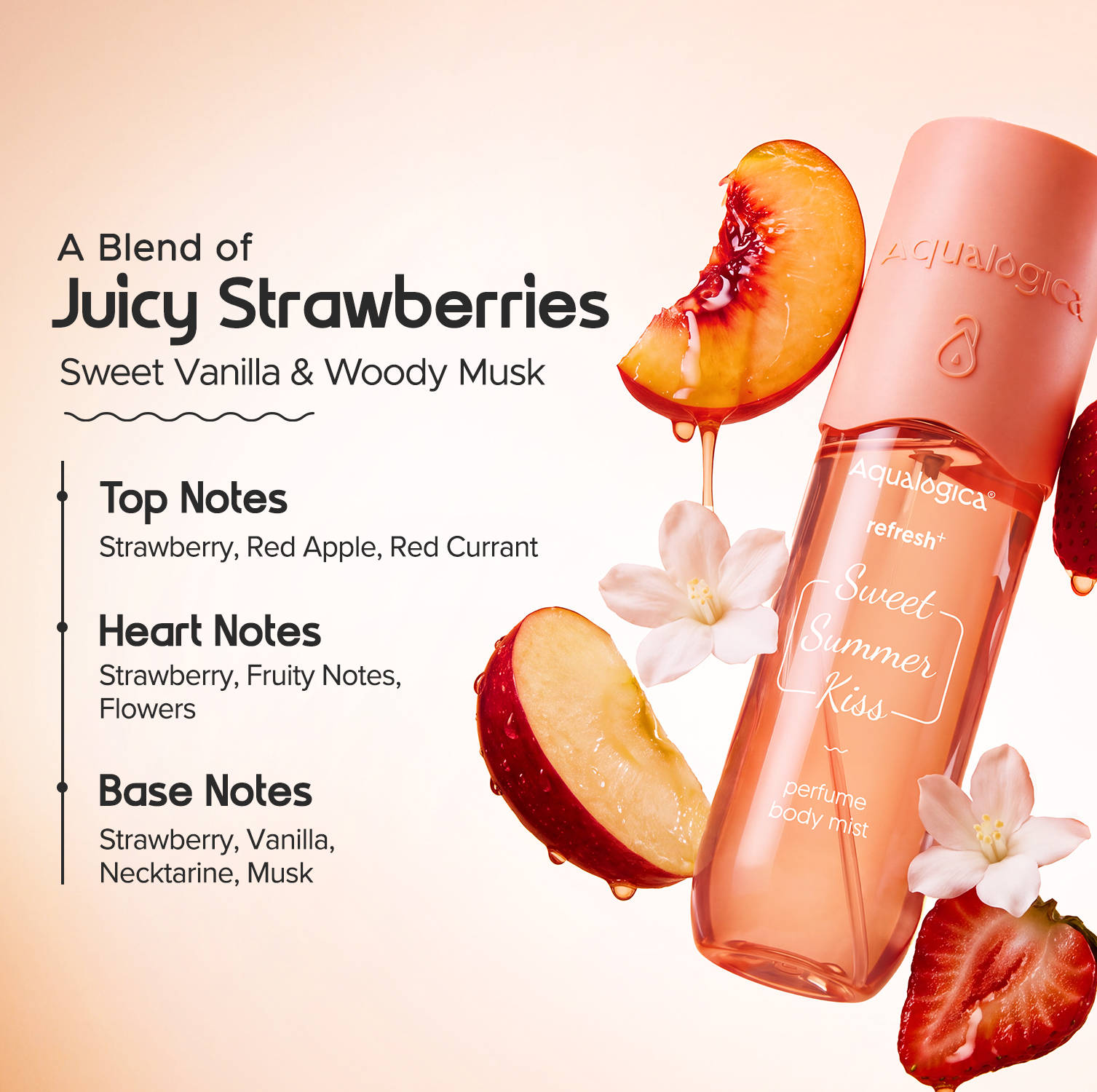 Aqualogica Refresh+ Perfume Body Mist Sweet Summer Kiss 150m... - view 2