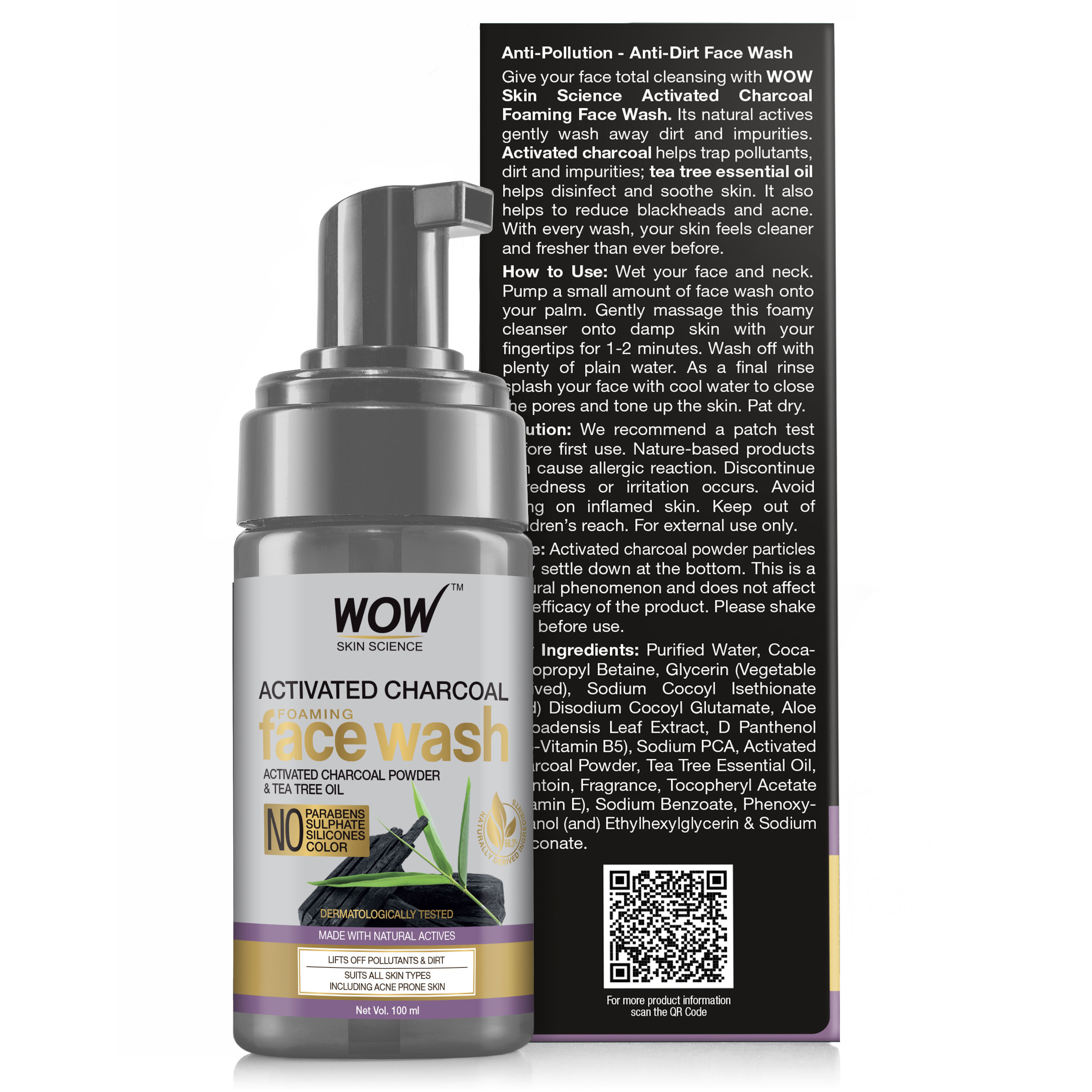 activated charcoal foaming face wash