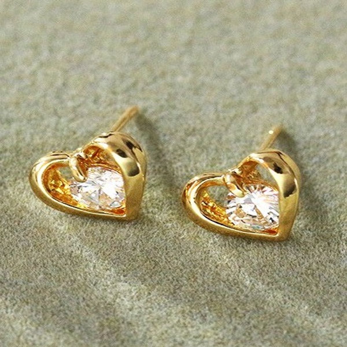 Fabula Jewellery Gold Tone Heart Shape Cubic Zirconia Small Stud Earrings For Women Girls Buy Fabula Jewellery Gold Tone Heart Shape Cubic Zirconia Small Stud Earrings For Women Girls Online