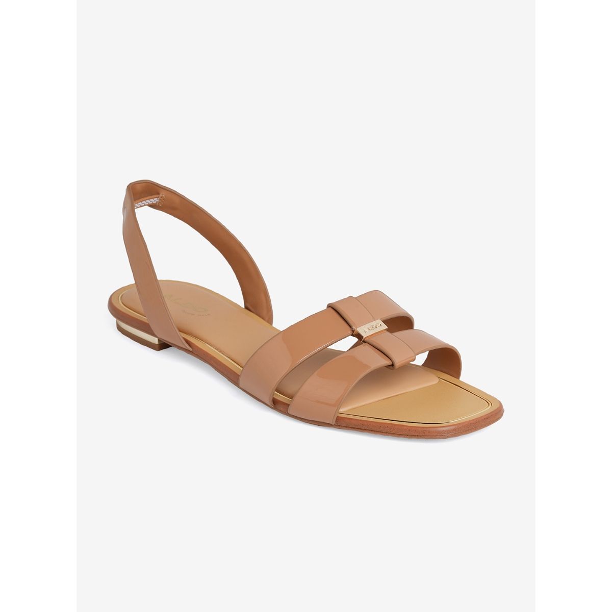 Womens Aldo Izzie Ankle Strap Flat Sandals, Metallic - Walmart.com