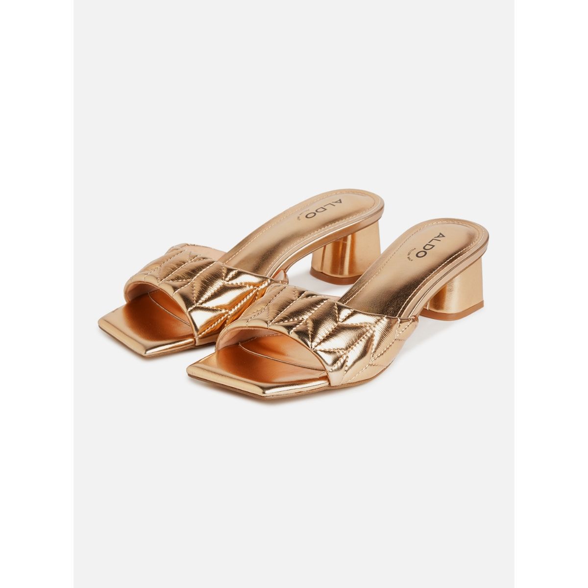 aldo white block heel