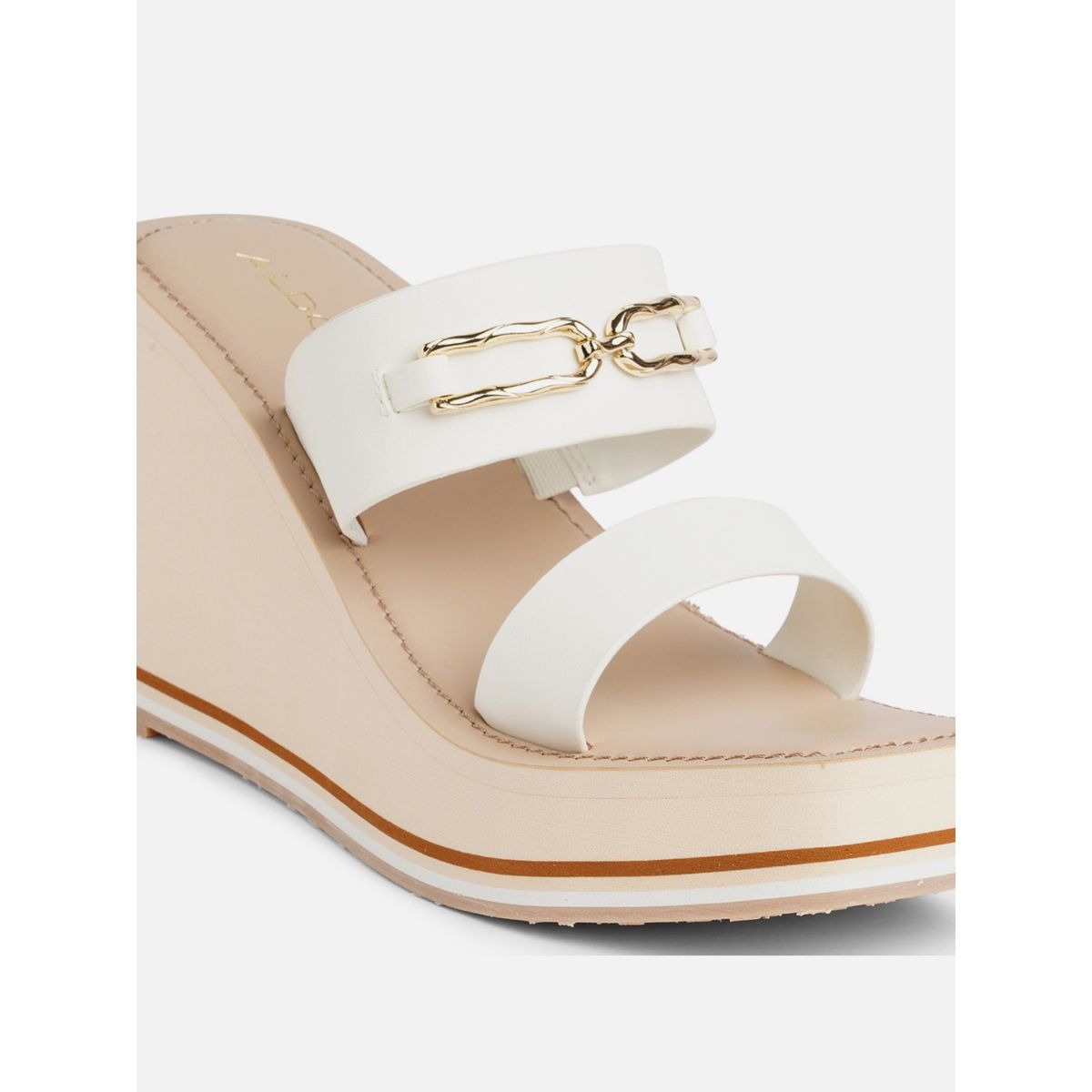 White satin Miami sandals - ALDO CASTAGNA - Mariodannashop