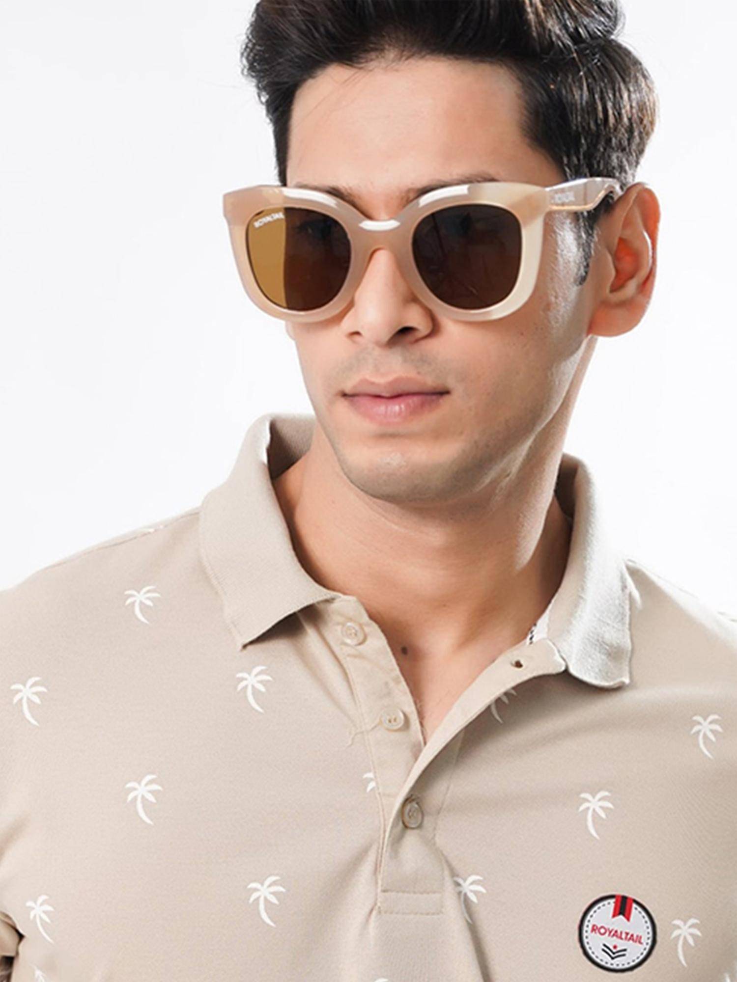 ROYALTAIL Uv Protected Brown Cat Eye Full Rim Sunglasses (50)