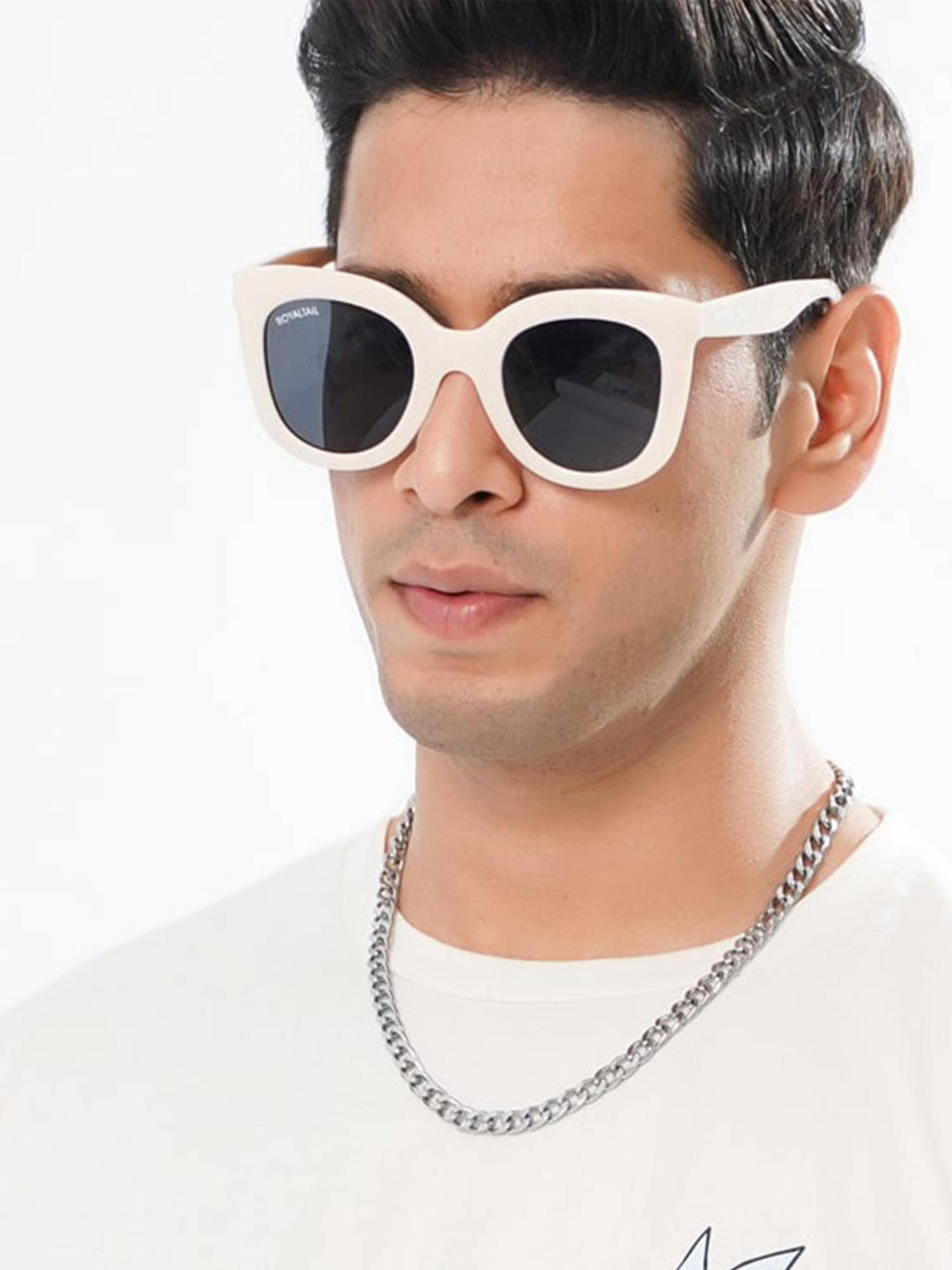 ROYALTAIL Uv Protected Black Cat Eye Full Rim Sunglasses (50)