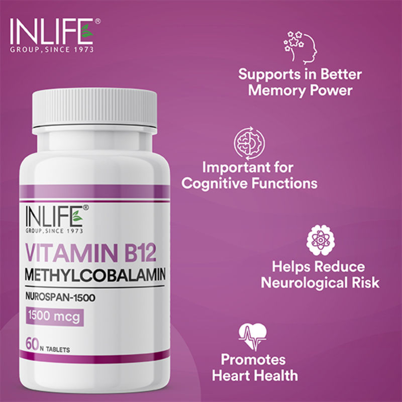 Buy Inlife Vitamin B12 1500 mcg Methylcobalamin Tablets Online