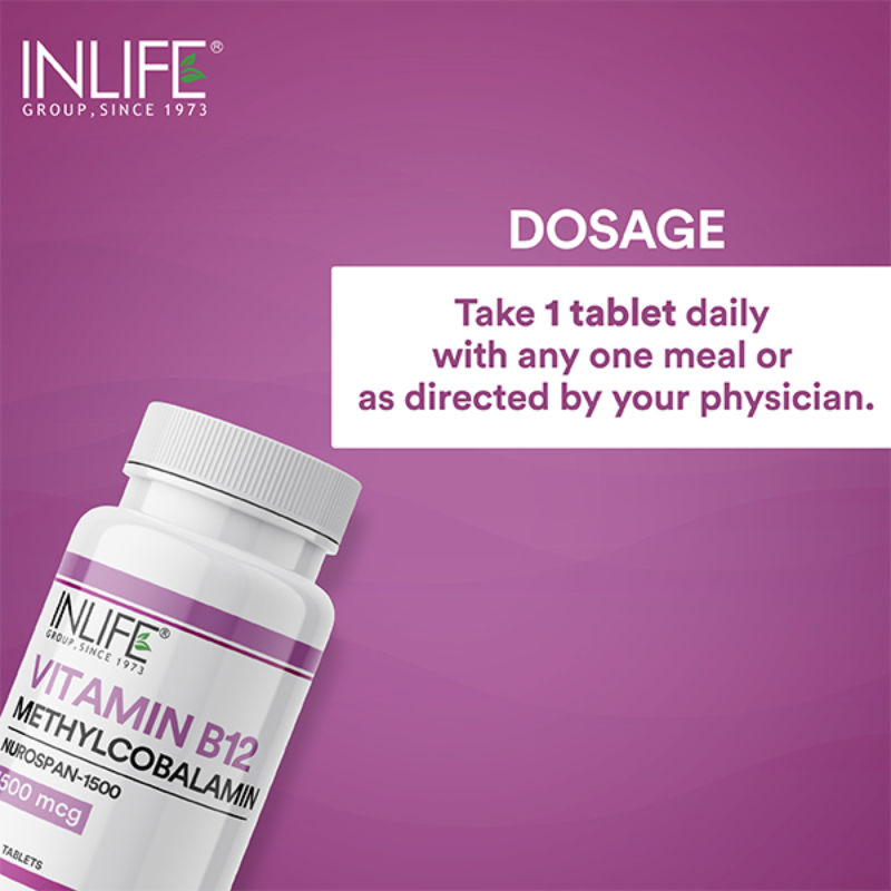Buy Inlife Vitamin B12 1500 mcg Methylcobalamin Tablets Online