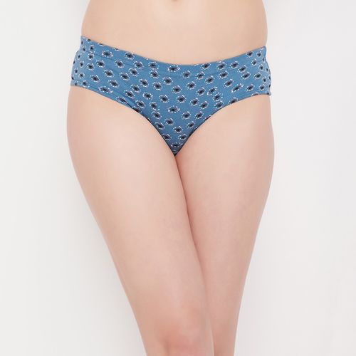 Buy Clovia Mid Waist Printed Hipster Panty With Inner Elastic