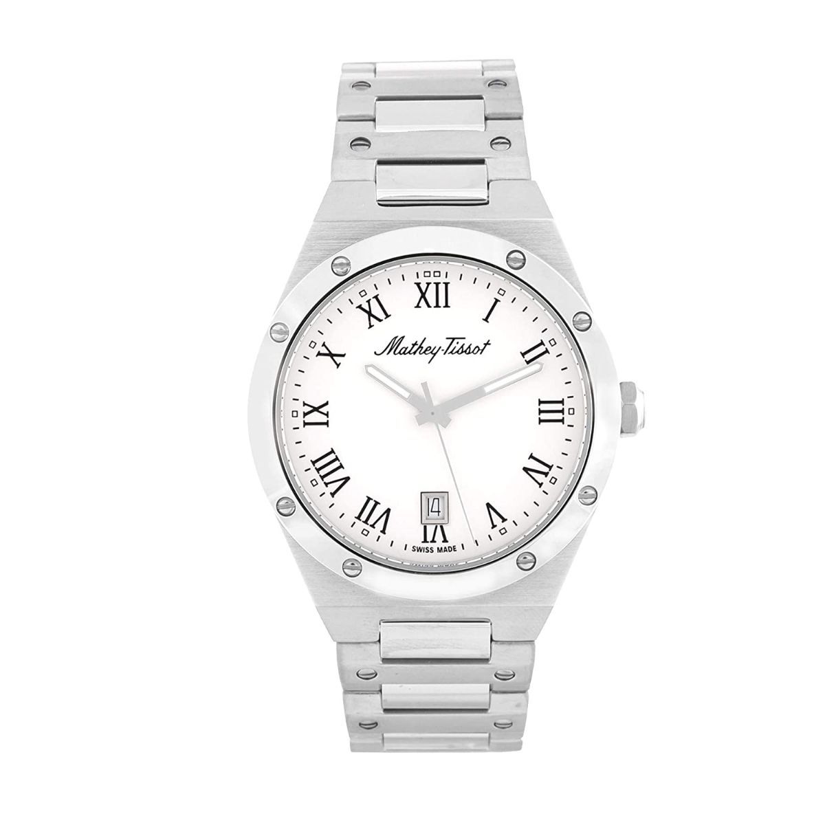 Buy Mathey Tissot White Dial Analogue Watches For Men H680ABR Online