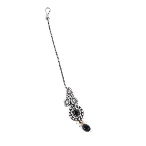 Buy Odette Black Beaded Statement Necklace Set Online