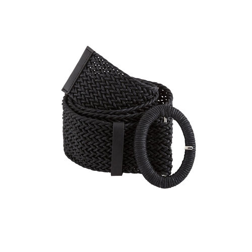 black fabric belt