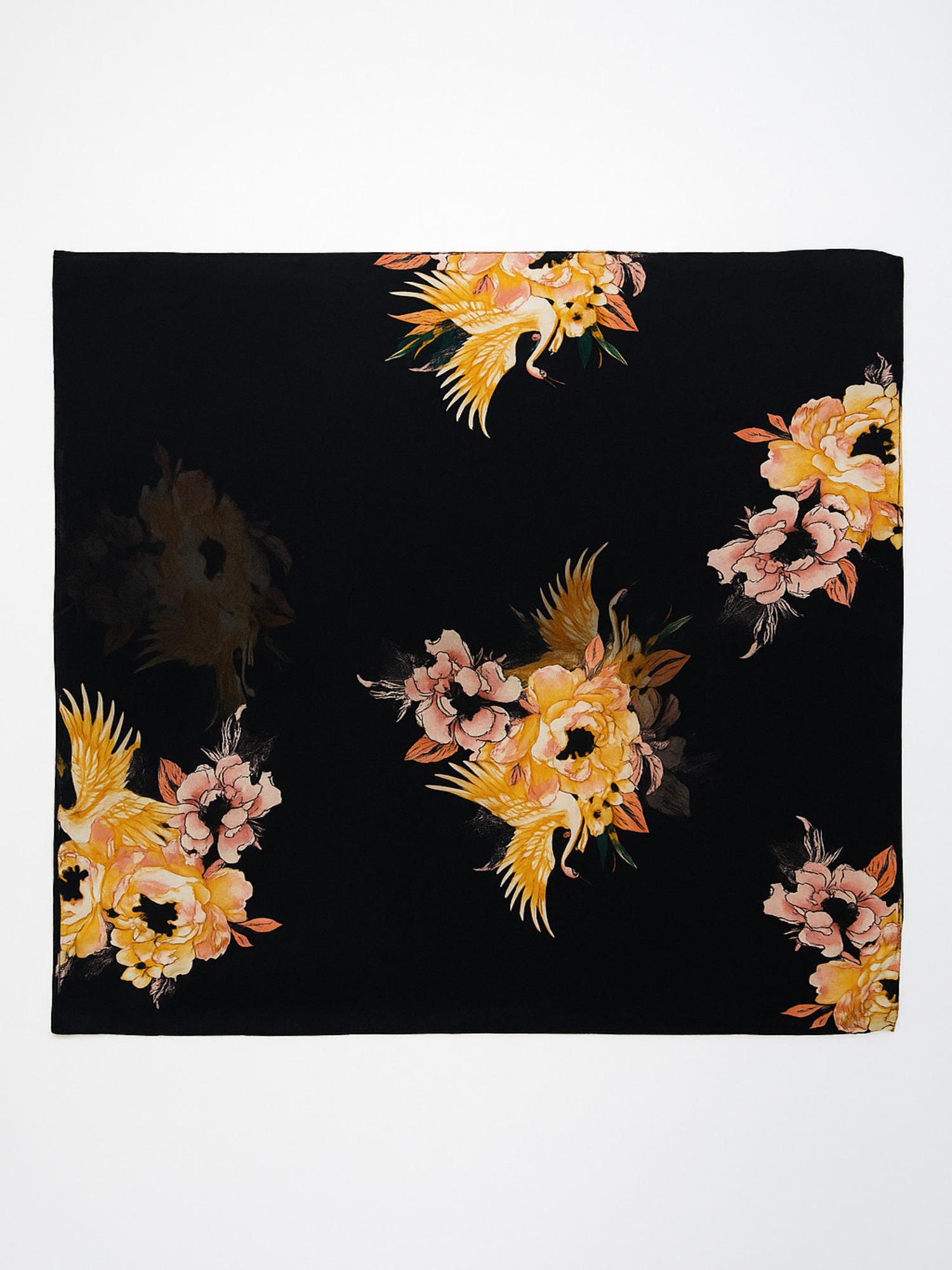 Buy Jewelz Women Premium Black Floral Stole Online