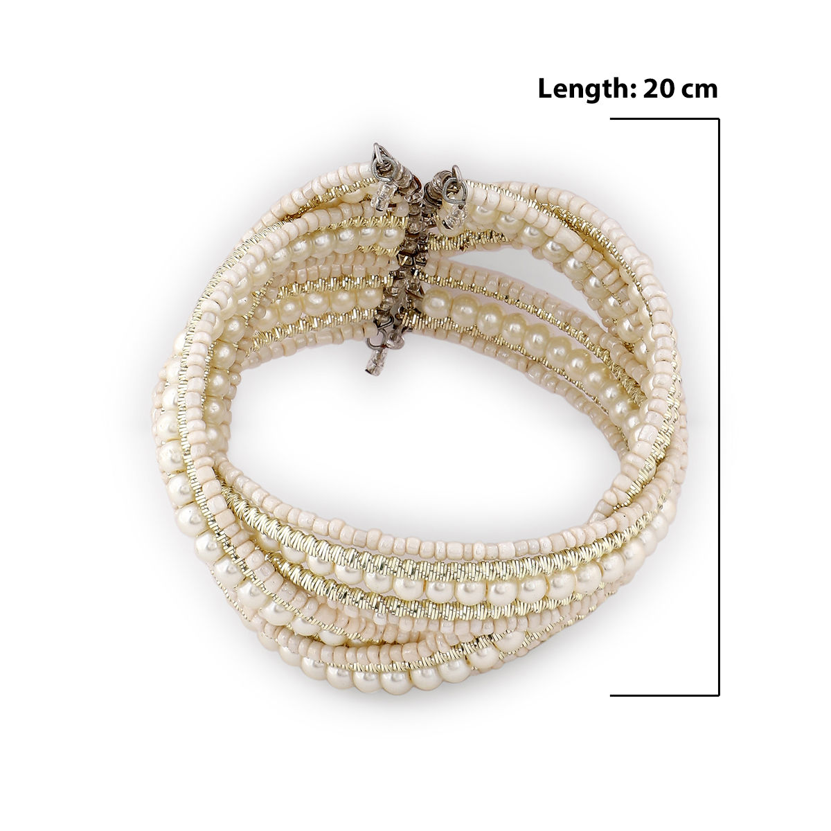 Pearl Bracelet DIY Beading Pattern Beaded Chain Bracelet Tutorial