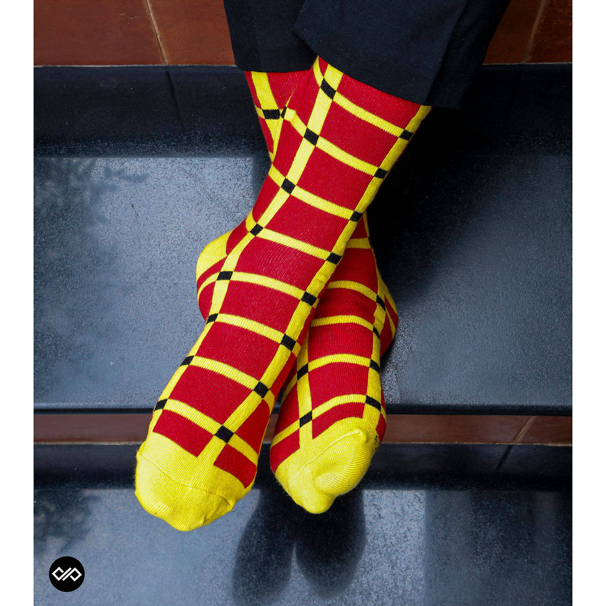 Dynamocks Men & Women Cotton Printed Crew Length Multi-Color Socks