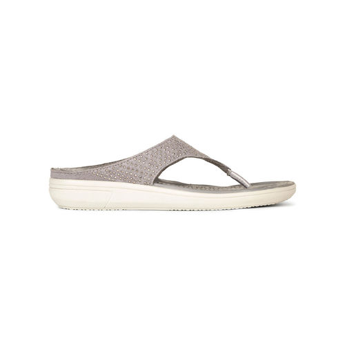 Buy Bata Women Embellished Slip-On Flipflops- Grey Online