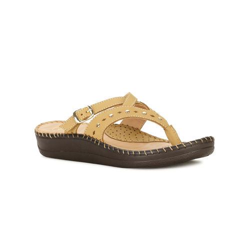 Buy Scholl Women Casual Platform Heel Sandals- Gold Online