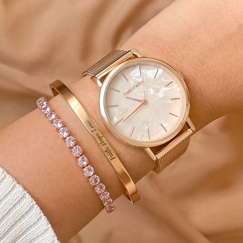 Paul Valentine Pink Seashell Mesh Rose Gold Paul Valentine Purple