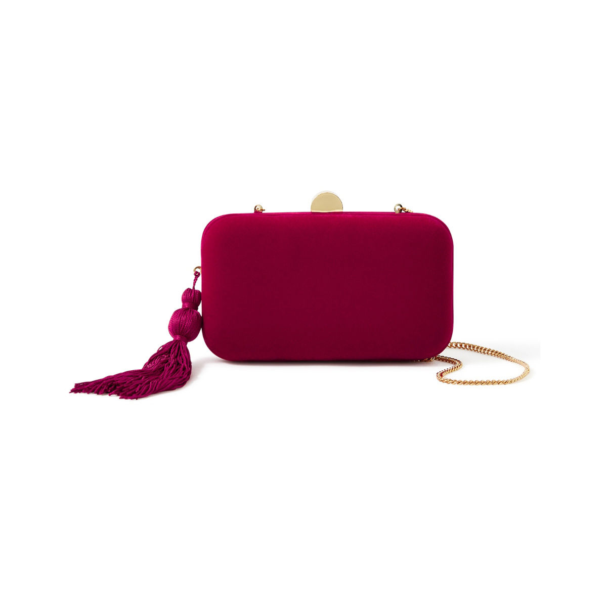 Buy Accessorize London Womens Red Velvet Hardcase Clutch Online