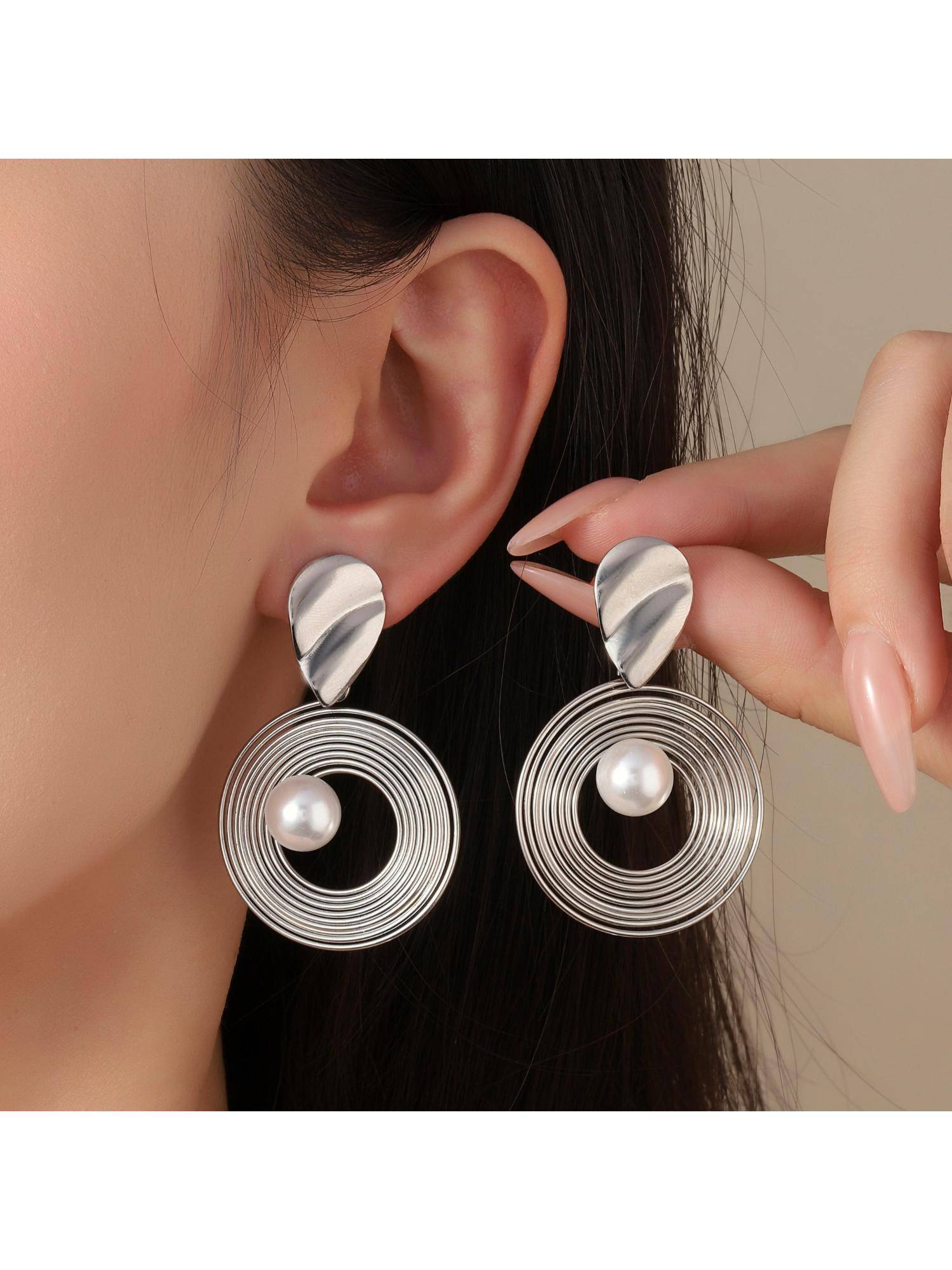 Salty Aster Luxury Gold Silver Drop Earrings