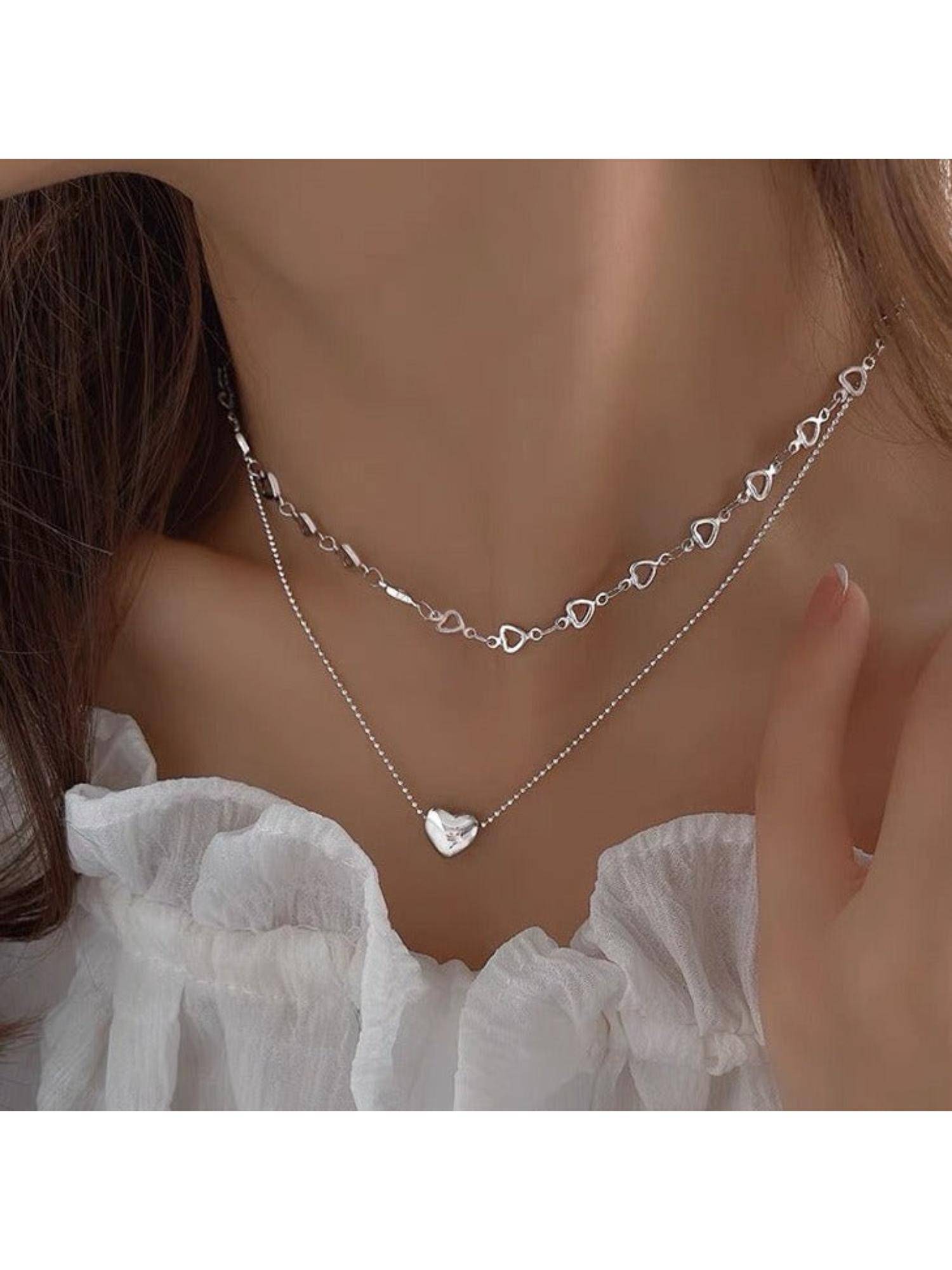Salty Falling In Love Silver Necklace