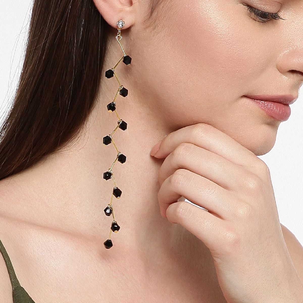 Top 78+ black beads earrings online best