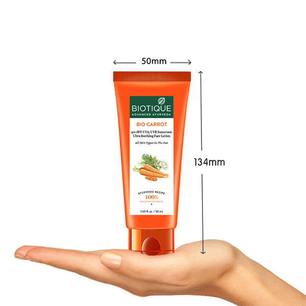 biotique carrot sunscreen uses