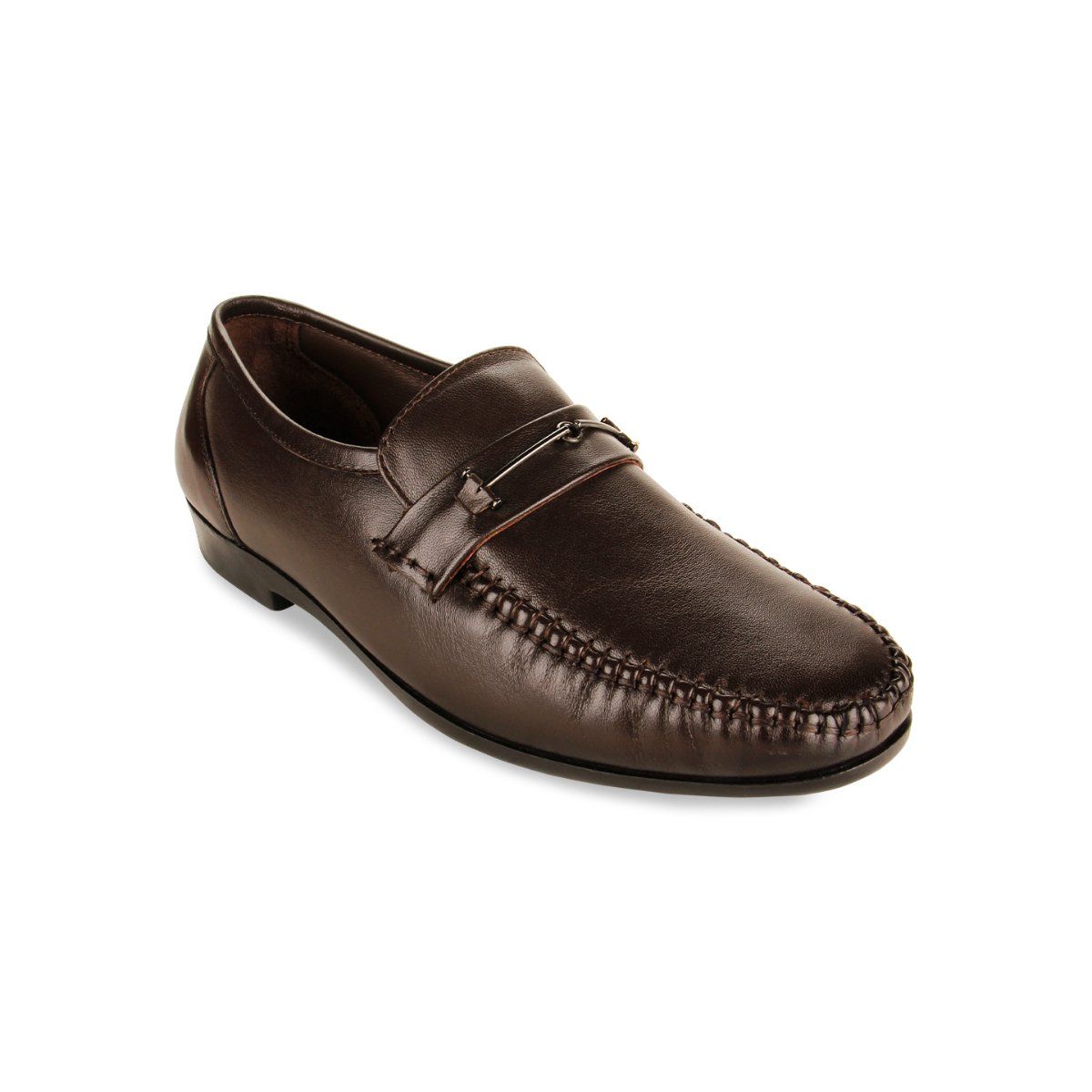 REGAL Men Brown Solid Leather Formal Slip-On Shoes: Buy REGAL Men