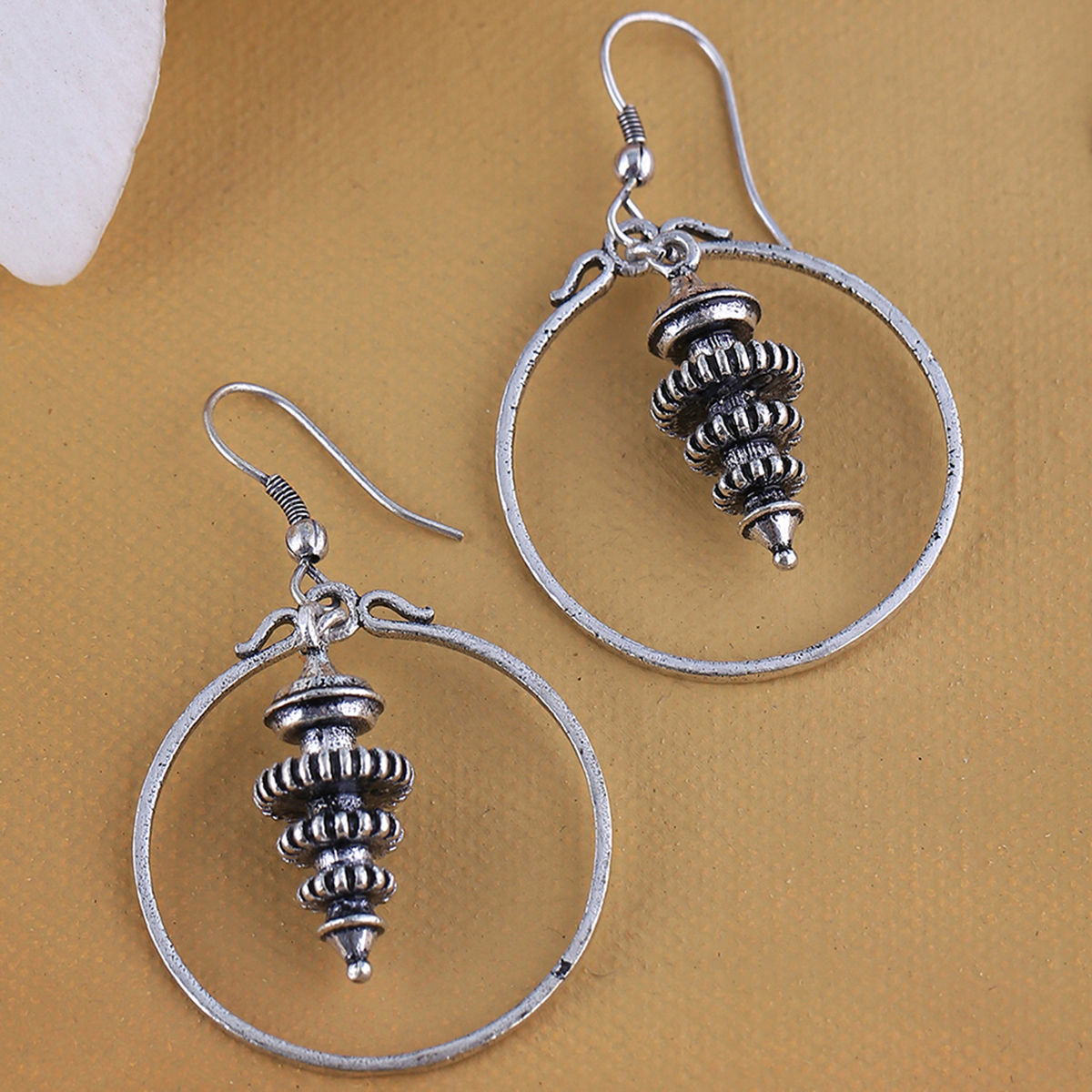 aztec hoop earrings
