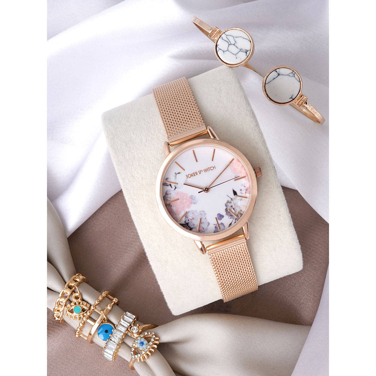 Joker & Witch Sosa Love Triangle Watch with Bracelet & Rings-JWLT831 (M)