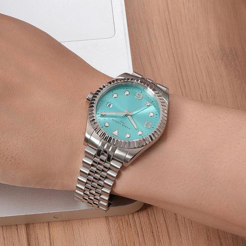Buy Pierre Cardin Opera Timbre Stainless Steel Tiffany Blue Watch