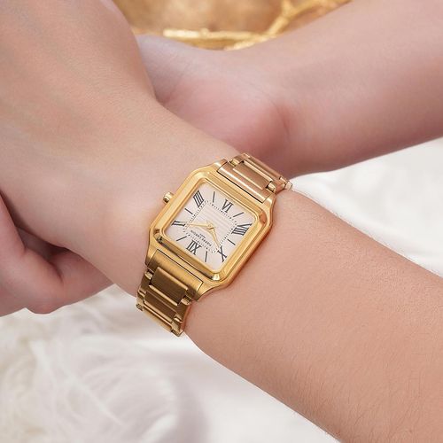 Buy Pierre Cardin Menilmontant Carre Gold White Mop Watch for
