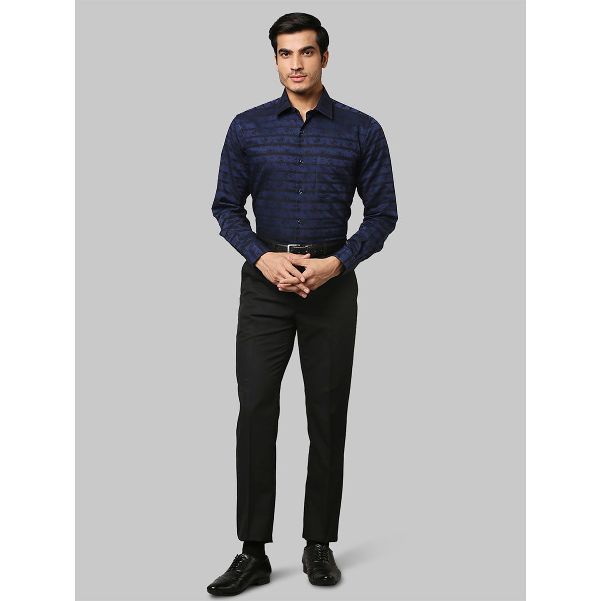 Buy RAYMOND Mens 4 Pocket Checked Trousers | Shoppers Stop