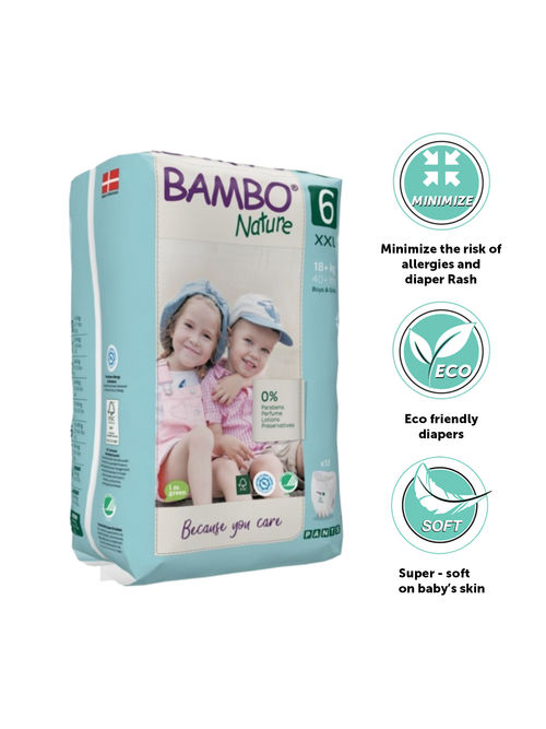 Bambo Nature Premium Baby Diapers Pants Style Xxl Size 18 Count For Kids Above 18 Months Buy Bambo Nature Premium Baby Diapers Pants Style Xxl Size 18 Count For Kids