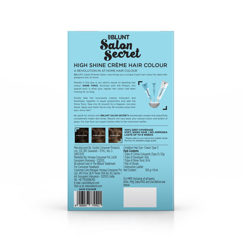 BBLUNT Salon Secret High Shine Creme Hair Colour: Buy BBLUNT Salon Secret  High Shine Creme Hair Colour Online at Best Price in India | Nykaa