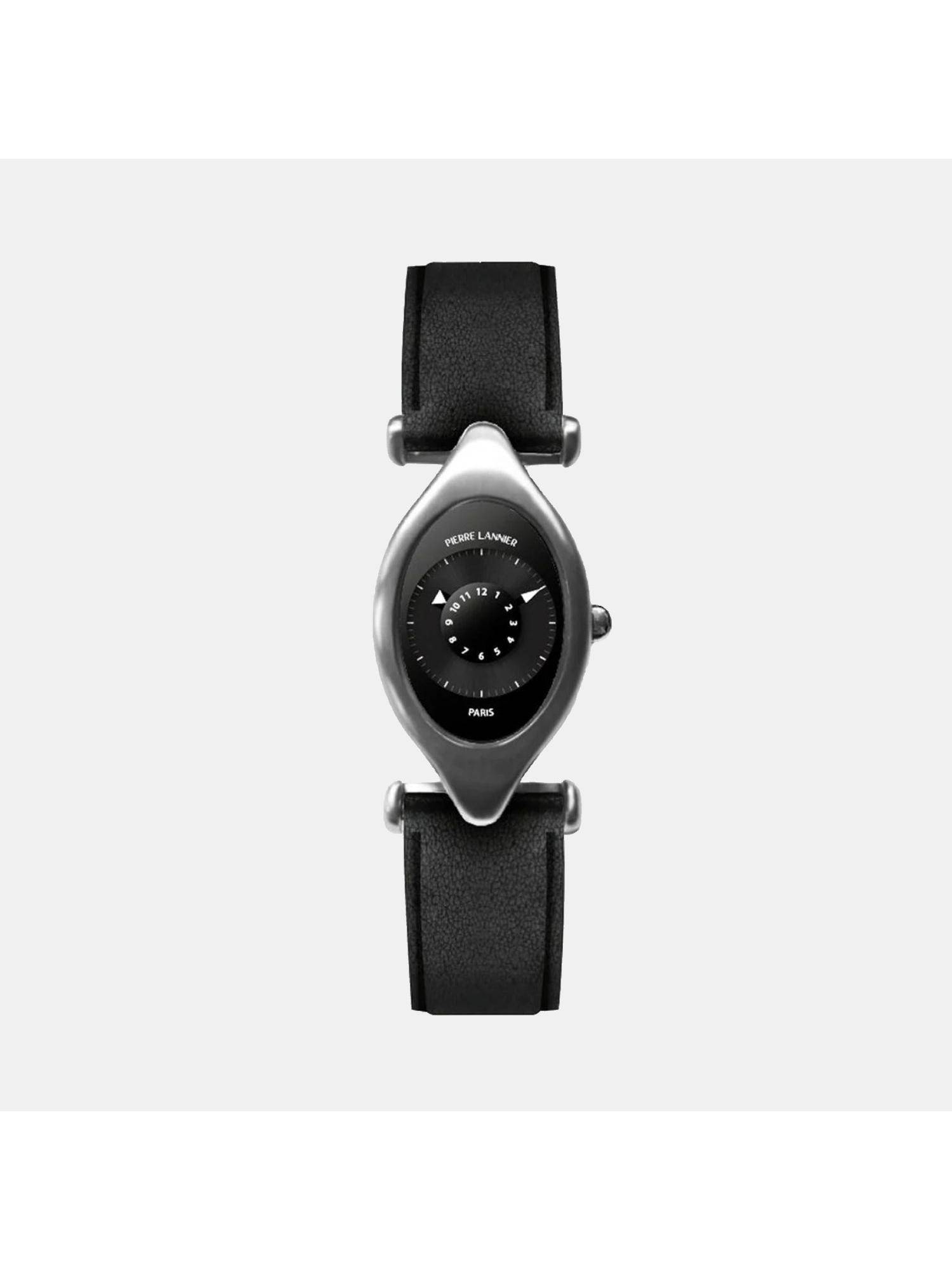 Pierre Lannier Black Stainless Steel Analog Watch (094L639)
