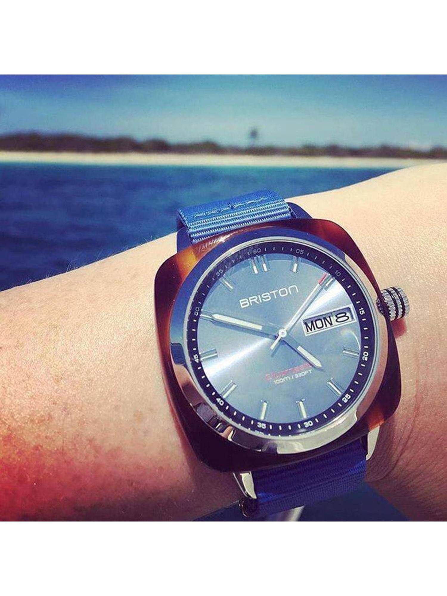 Briston Blue Stainless Steel Analog Watch (23342.Sa.Ts.25.Nib)