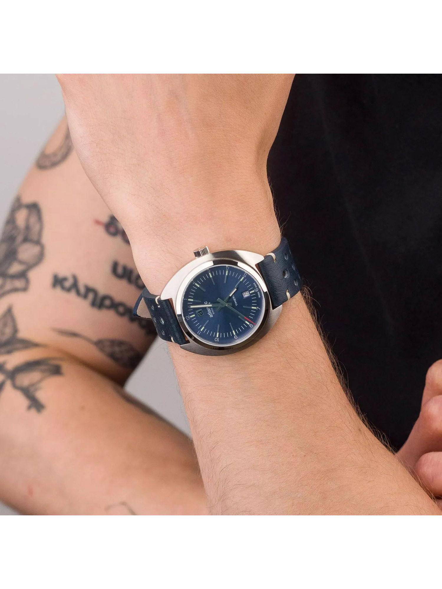 Atlantic Blue Stainless Steel Analog Watch (70362.41.59)