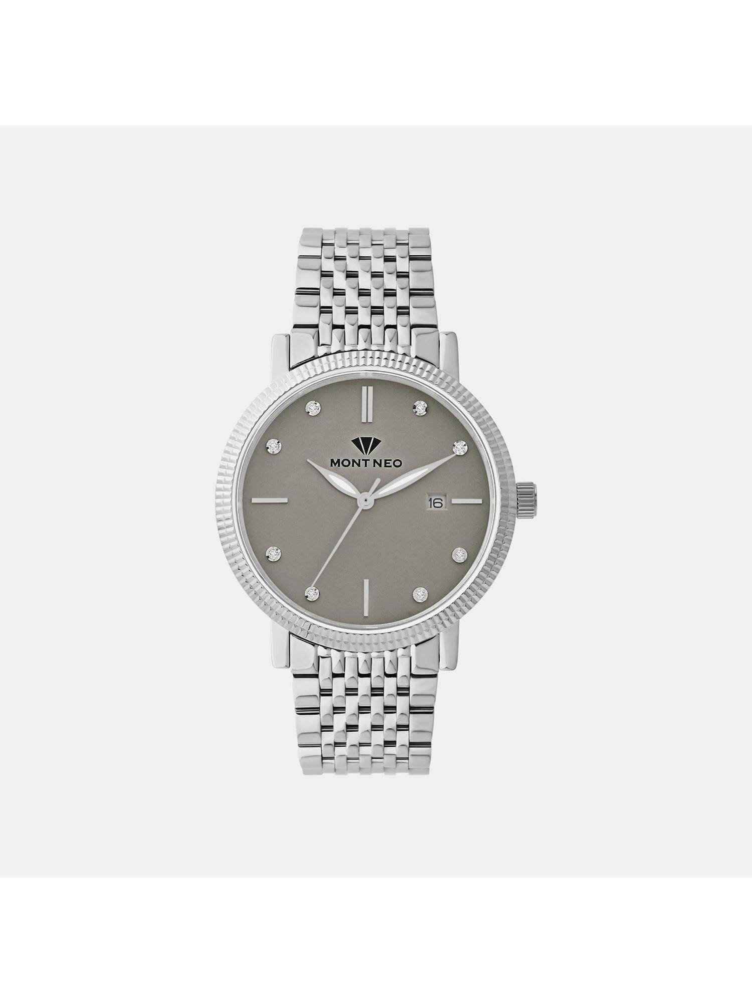 Mont Neo Grey Metal Analog Watch (8506E-M1115)