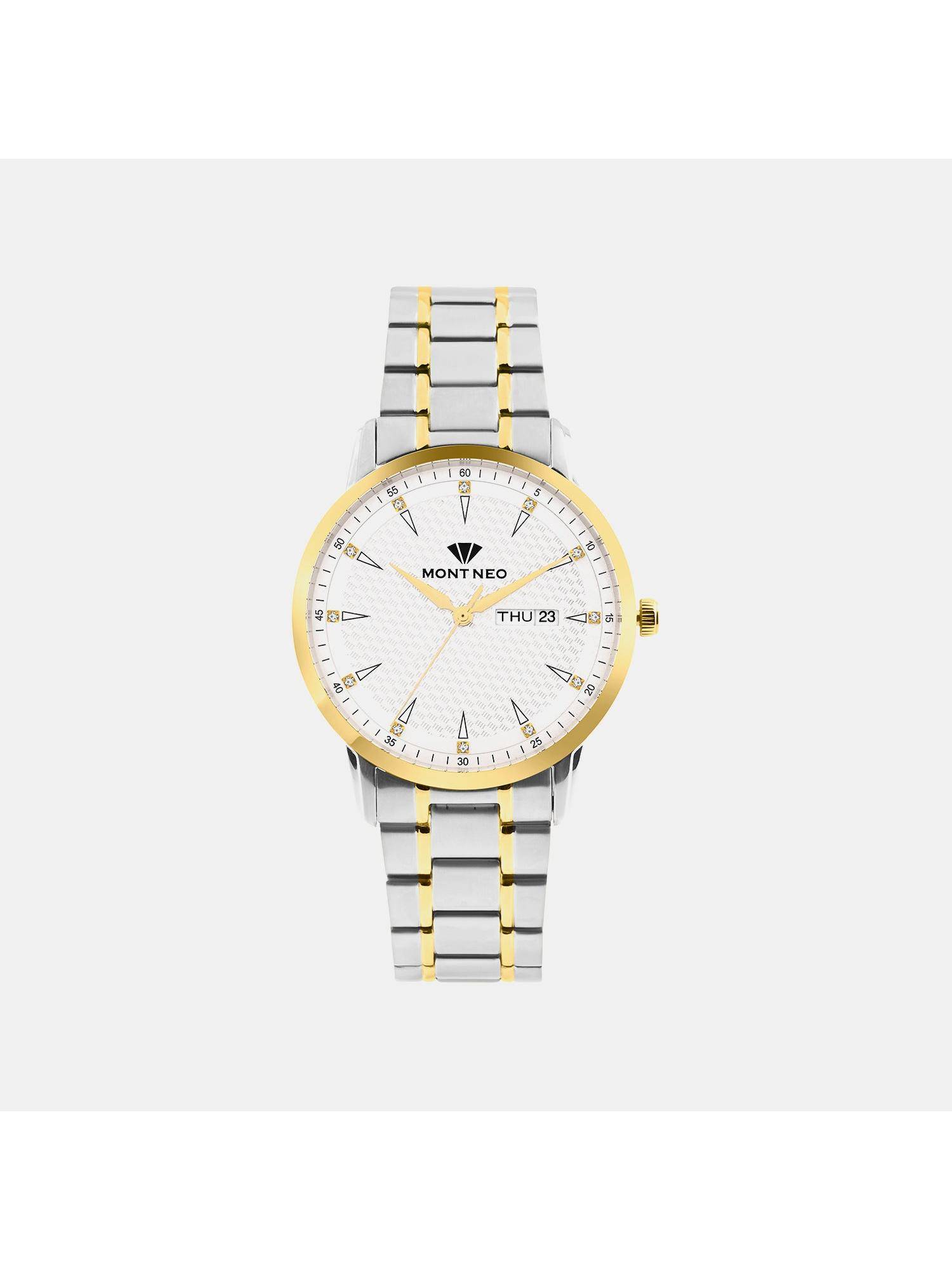 Mont Neo Silver Metal Analog Watch (L8505D-M1203)