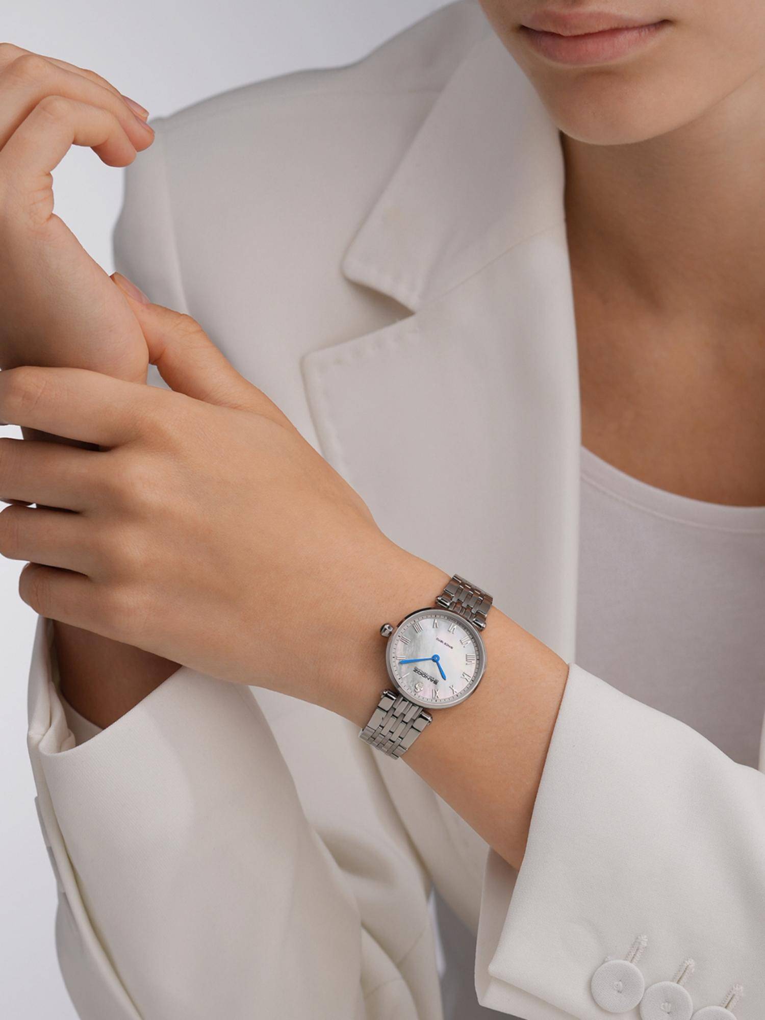 Sandoz Orangerie Ladies Quartz 2H Watch - White Mother of Pearl Dial
