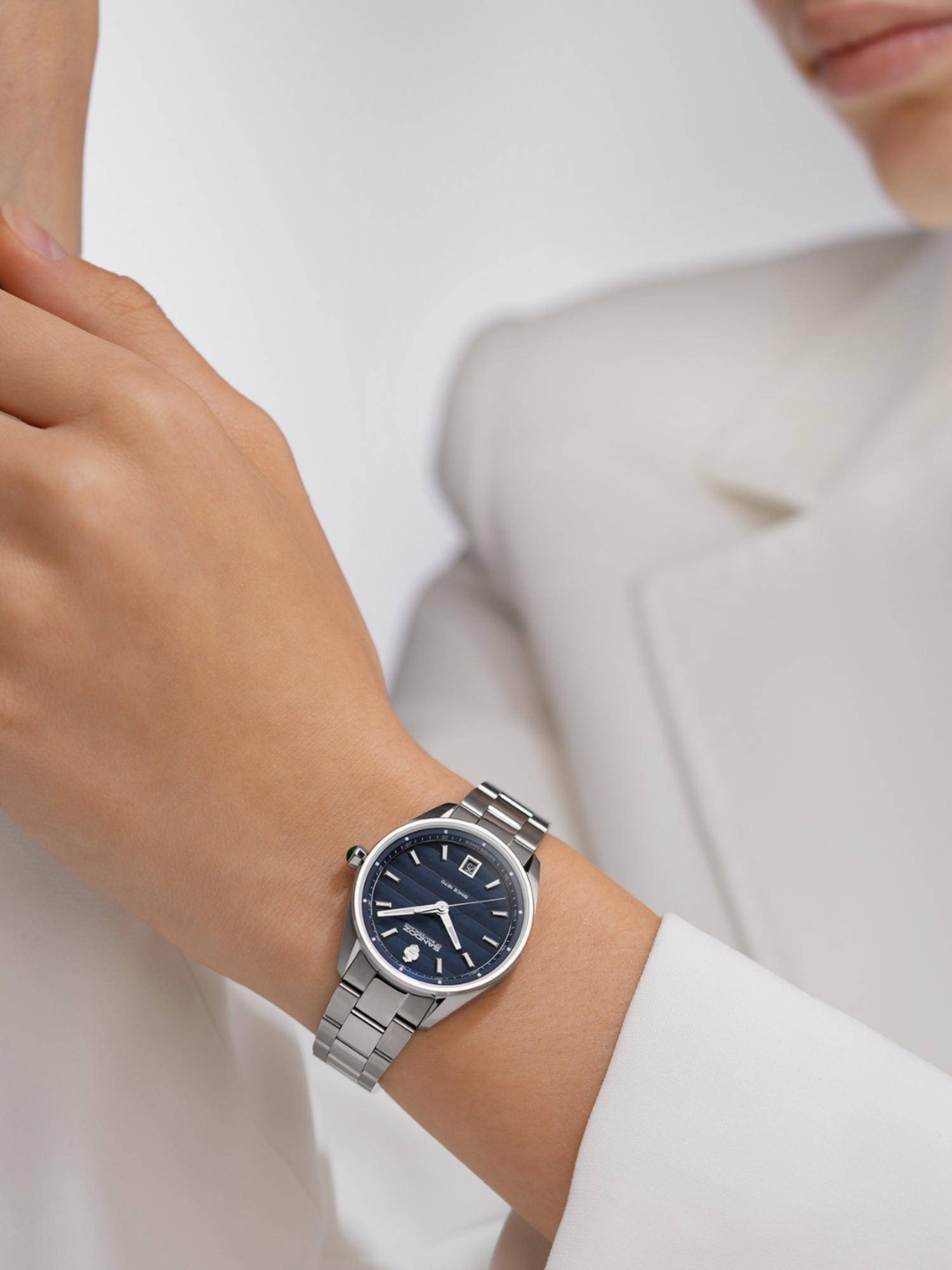 Sandoz Bachelin Ladies Quartz 3H with Date Watch - Blue Dial