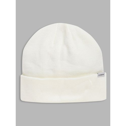 Buy LINDBERGH Mens Off White Woven Beanie Online