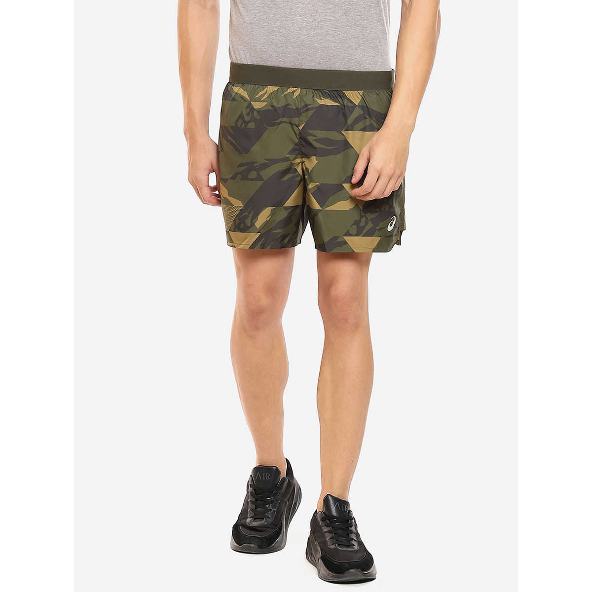Buy Asics Future Camo Green Men Running Shorts Online