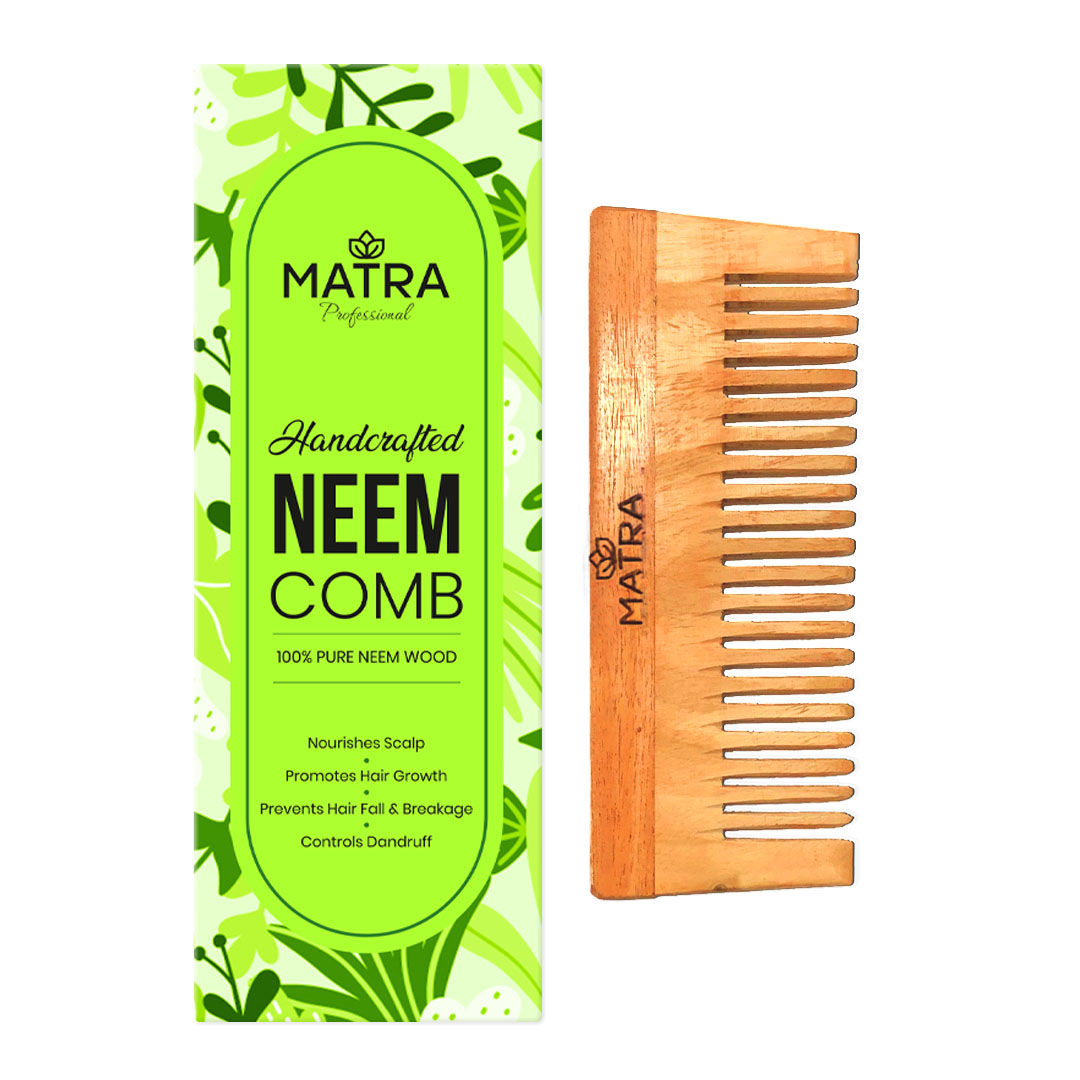 Matra Pure Neem Wood Comb with Wide Tooth