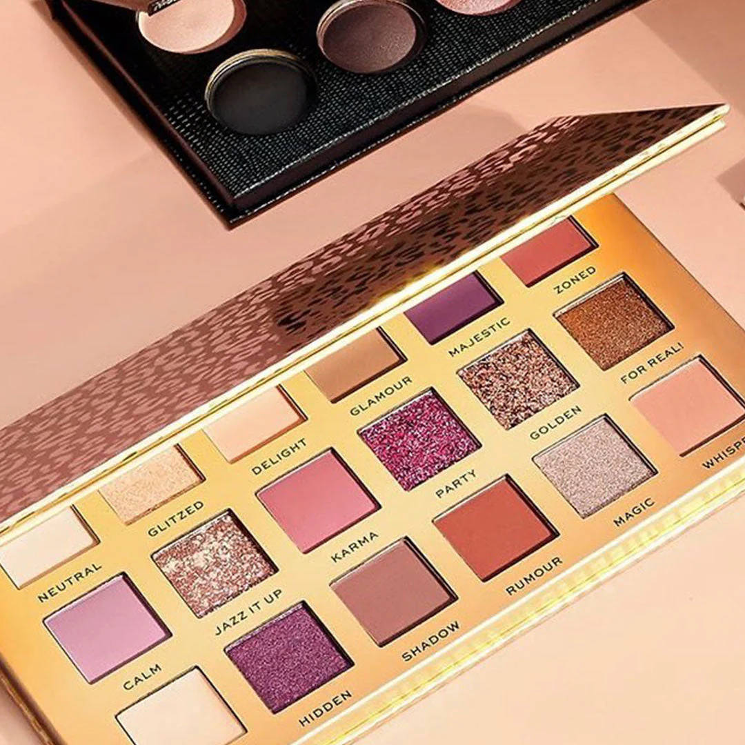 Revolution Pro New Neutral Romance Lidschatten Palette – 18 Farben, Matte & Glitzernde Schatten